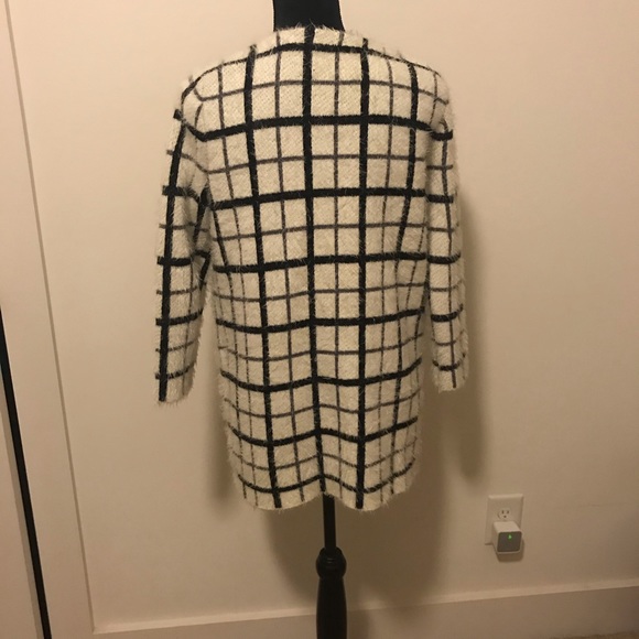 Forever 21 Sweater Cardigan White Black Medium - Picture 4 of 5